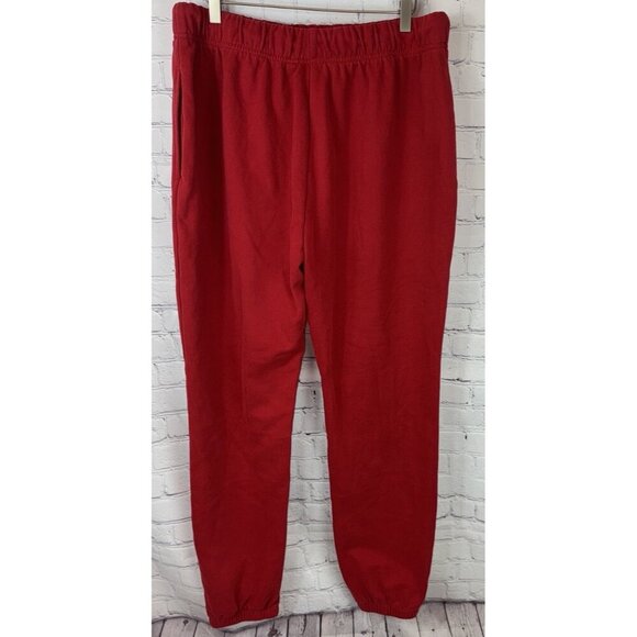 NWT MILKSTAIN Women’s Red Jogger Sweatpants Fleece Size XL - Picture 7 of 8